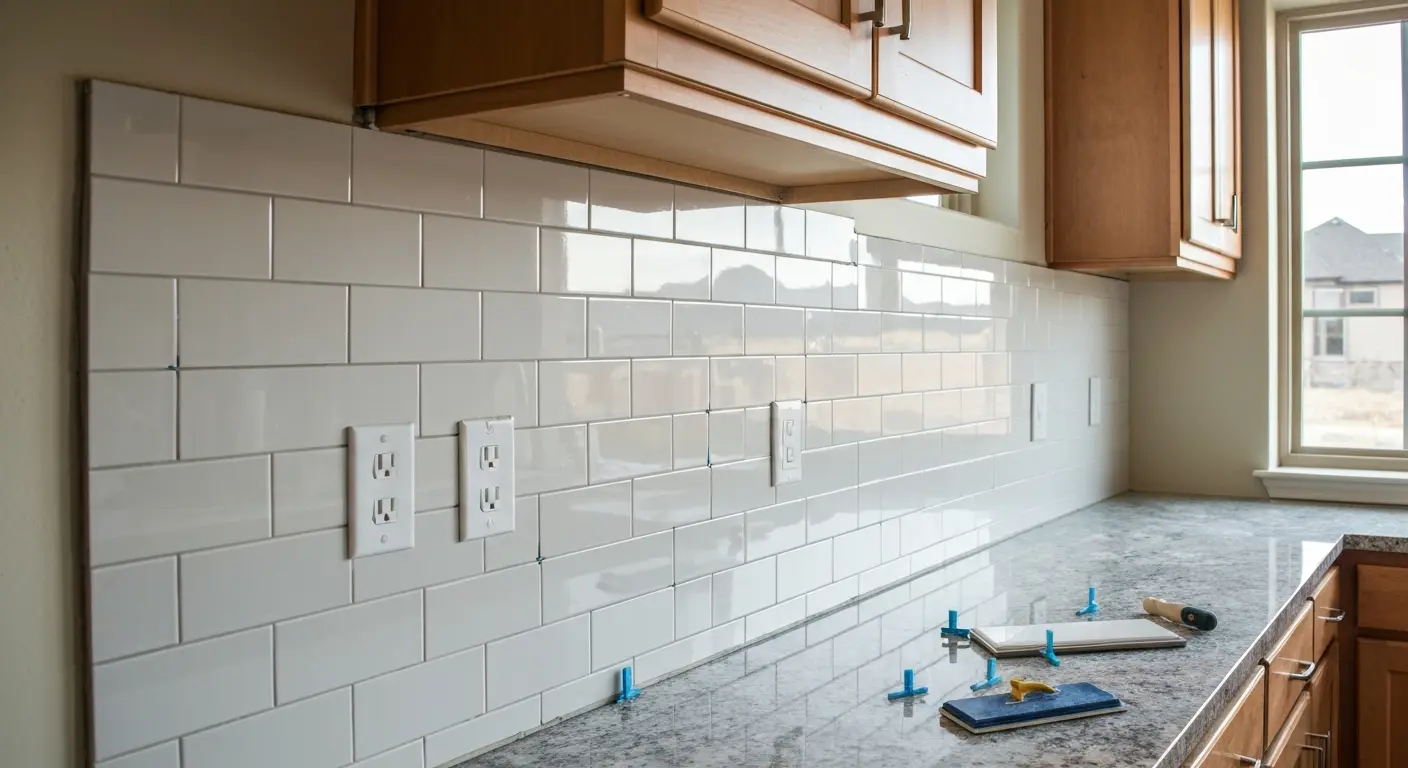 Kitchen backsplash tile installation