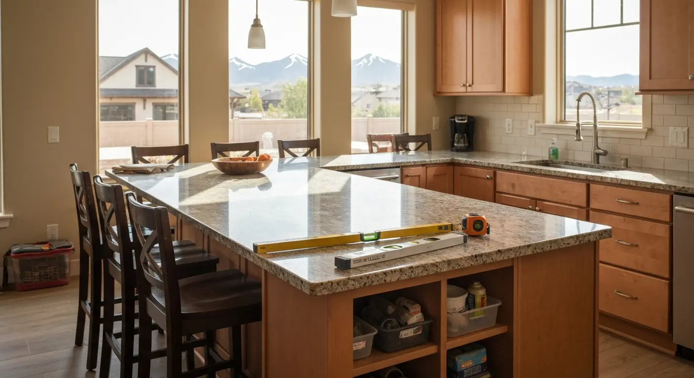 Kitchen island with seating and storage