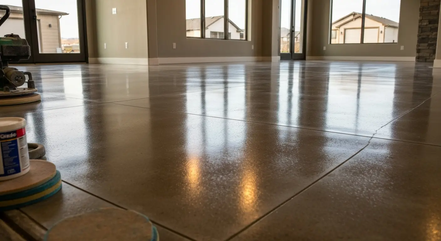 Polished concrete floor