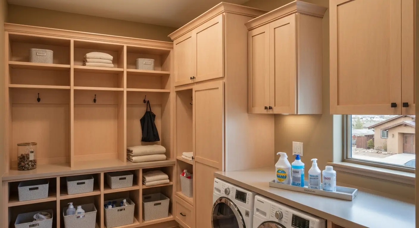 Mudroom and laundry cabinets