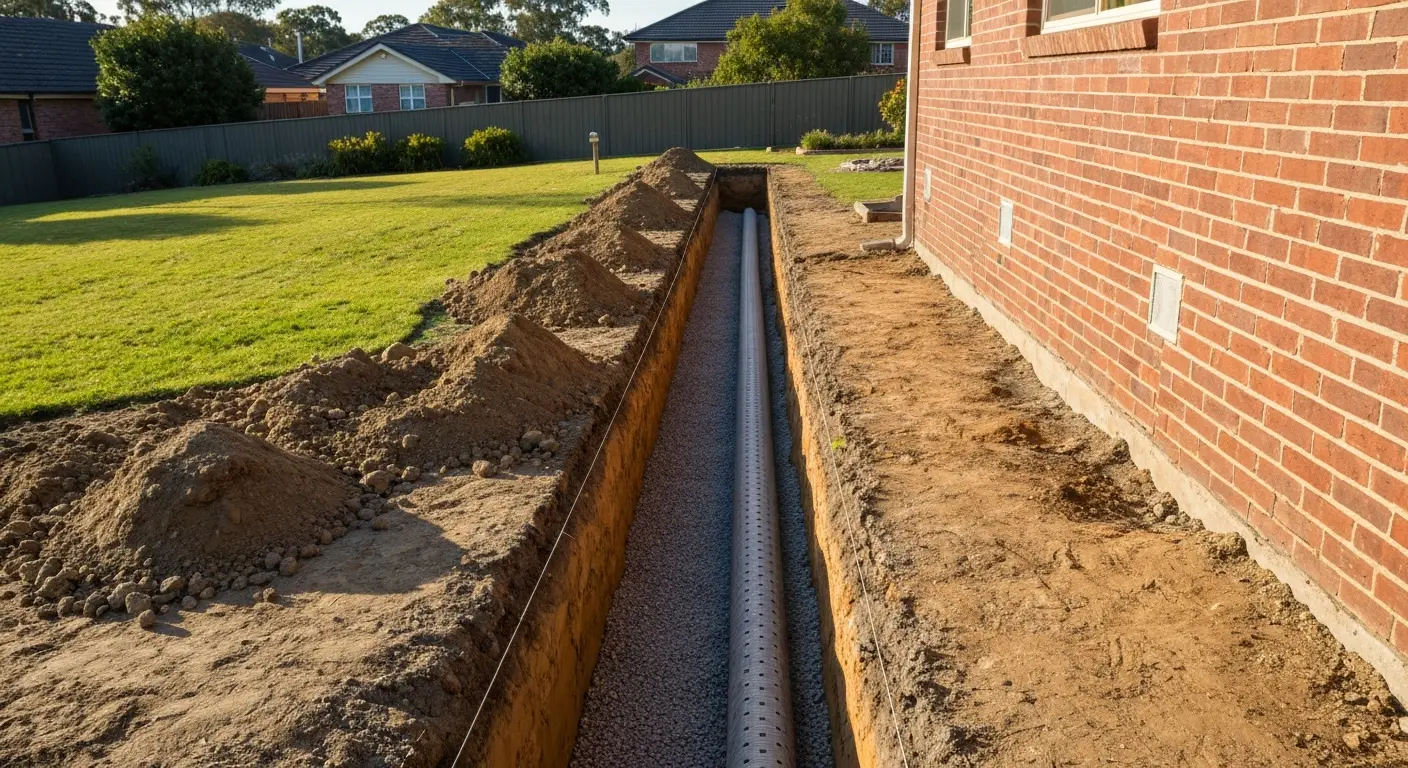 Drainage excavation work