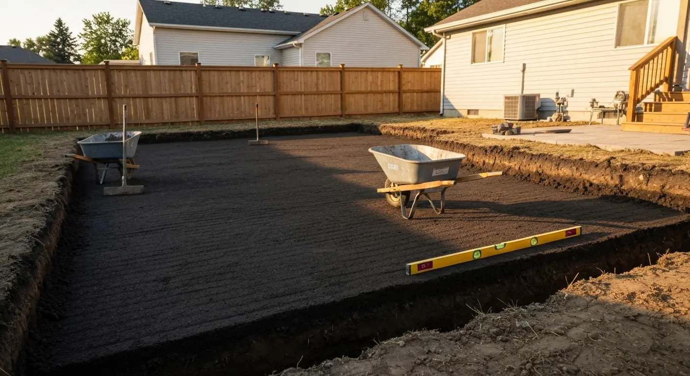Hardscape base excavation