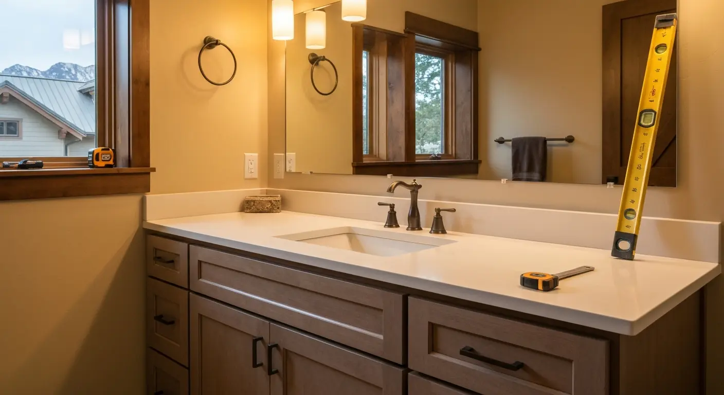 Bathroom vanity installation