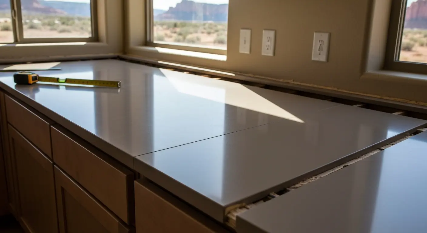 Laminate countertop installation