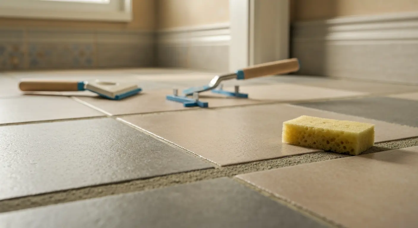 Bathroom tile work