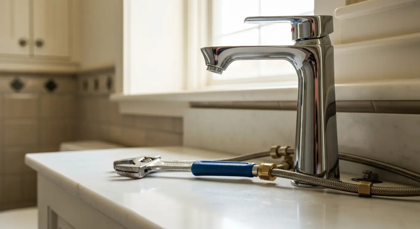 Vanity plumbing and faucet installation