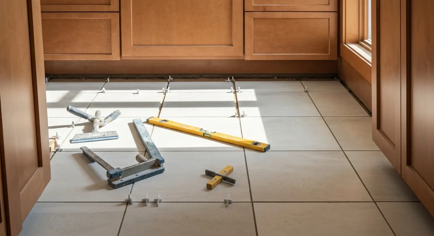 Bathroom floor tile