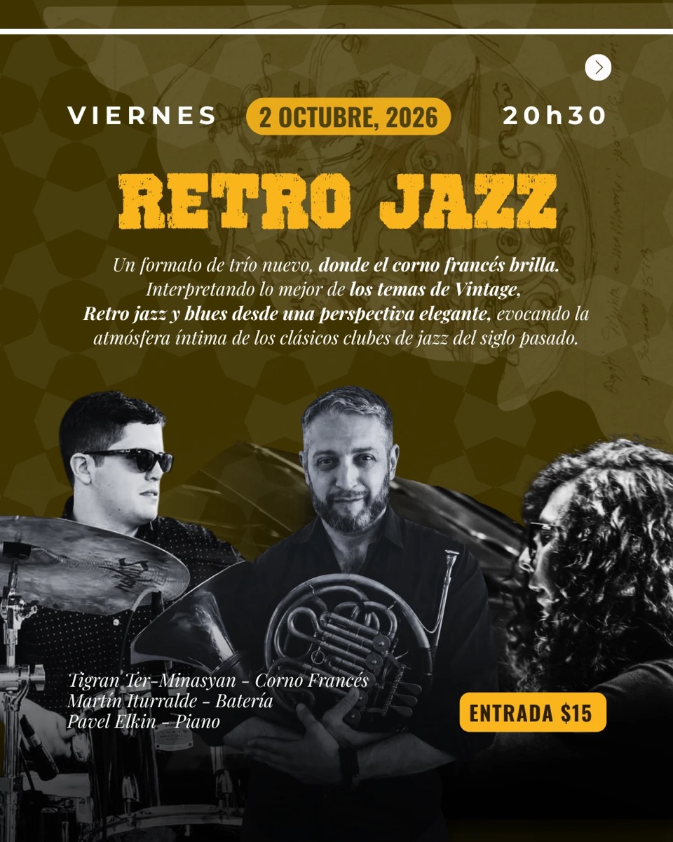 Retro Jazz - Viernes 2 de octubre de 2026, 20h30 - Quito Jazz Club
