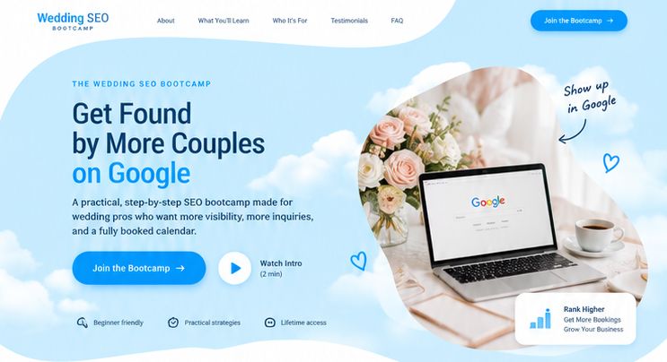 Wedding SEO Bootcamp, Funnels