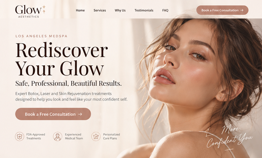 Glow Aesthetics MedSpa, Funnels