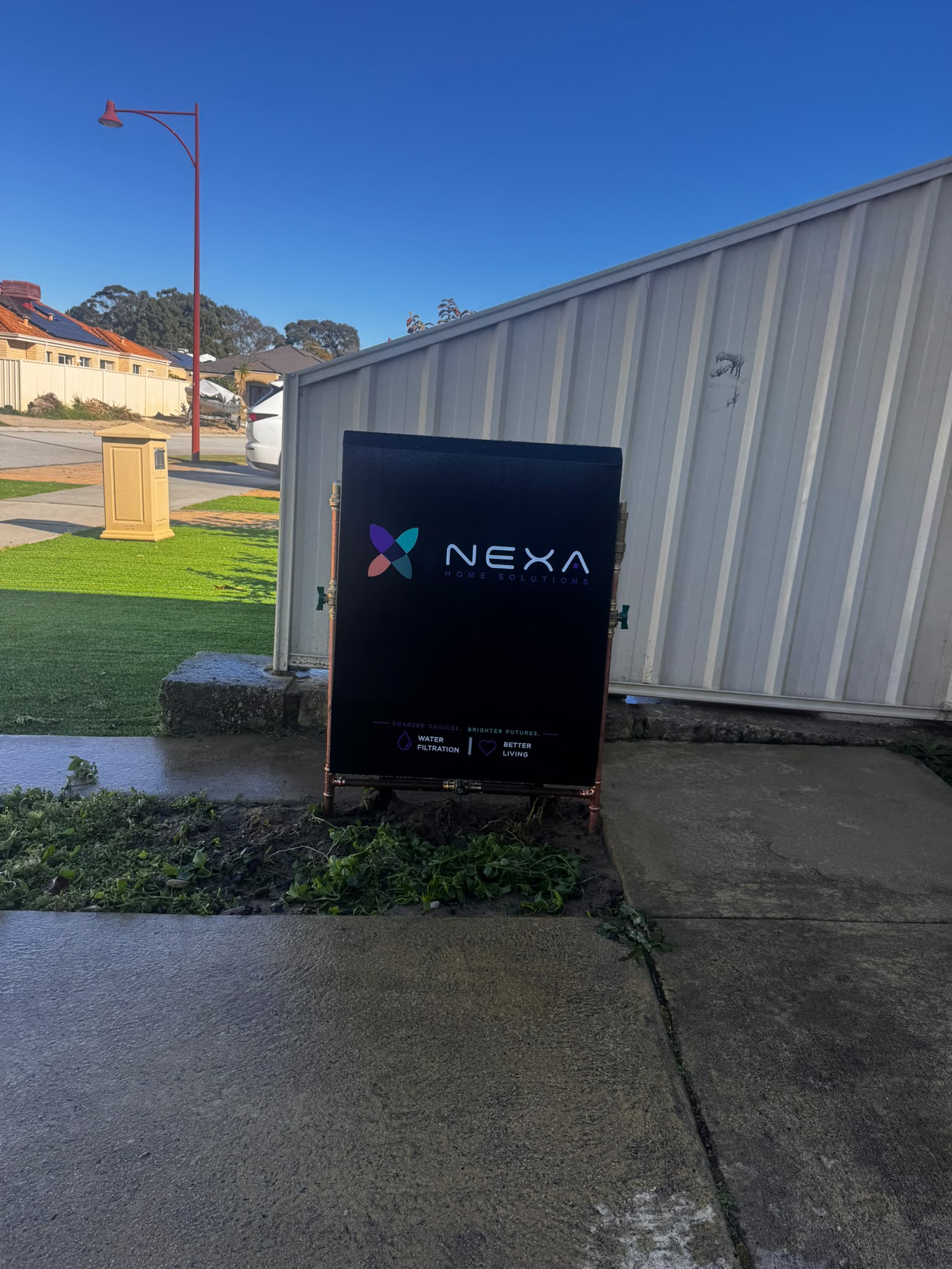 Installed NEXA whole-home water filtration system in Eclipse Black