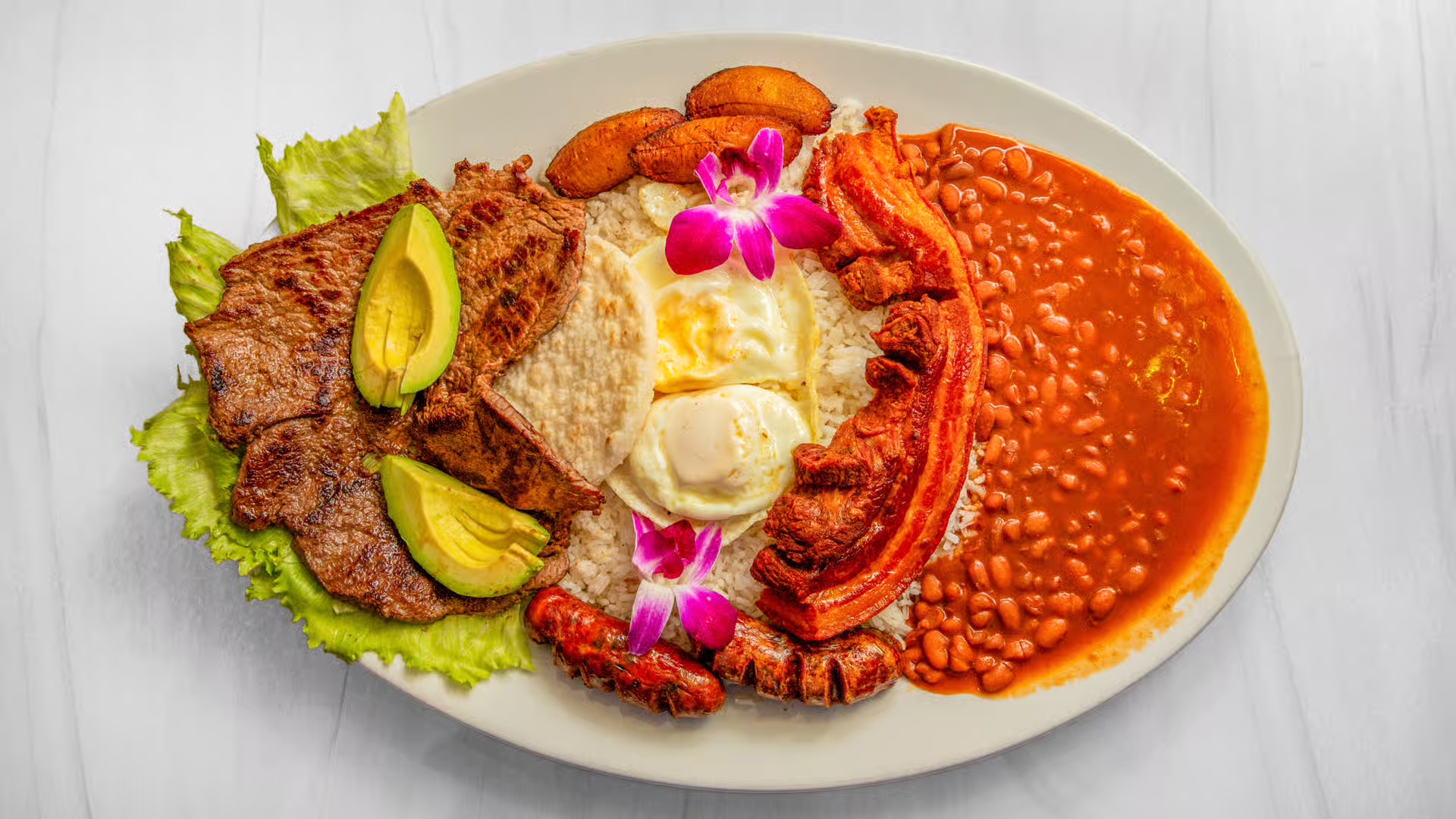 Chorizo con Arepa artisanal smoked sausage