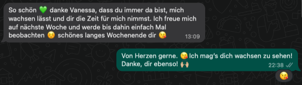 Rückmeldung einer Klientin oder eines Klienten