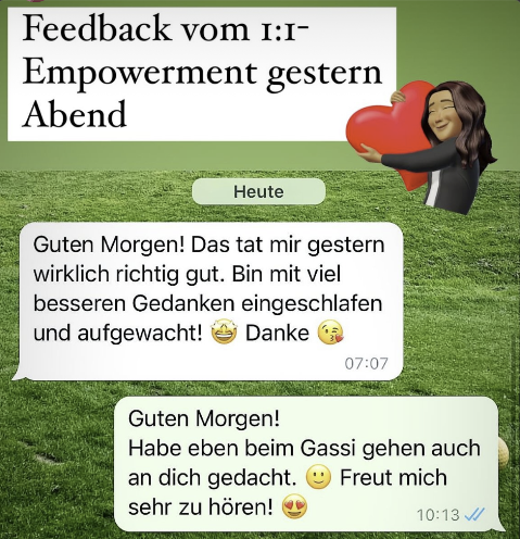 Rückmeldung einer Klientin oder eines Klienten