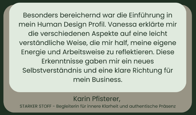 Rückmeldung einer Klientin oder eines Klienten