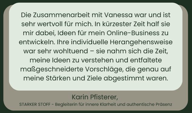 Rückmeldung einer Klientin oder eines Klienten