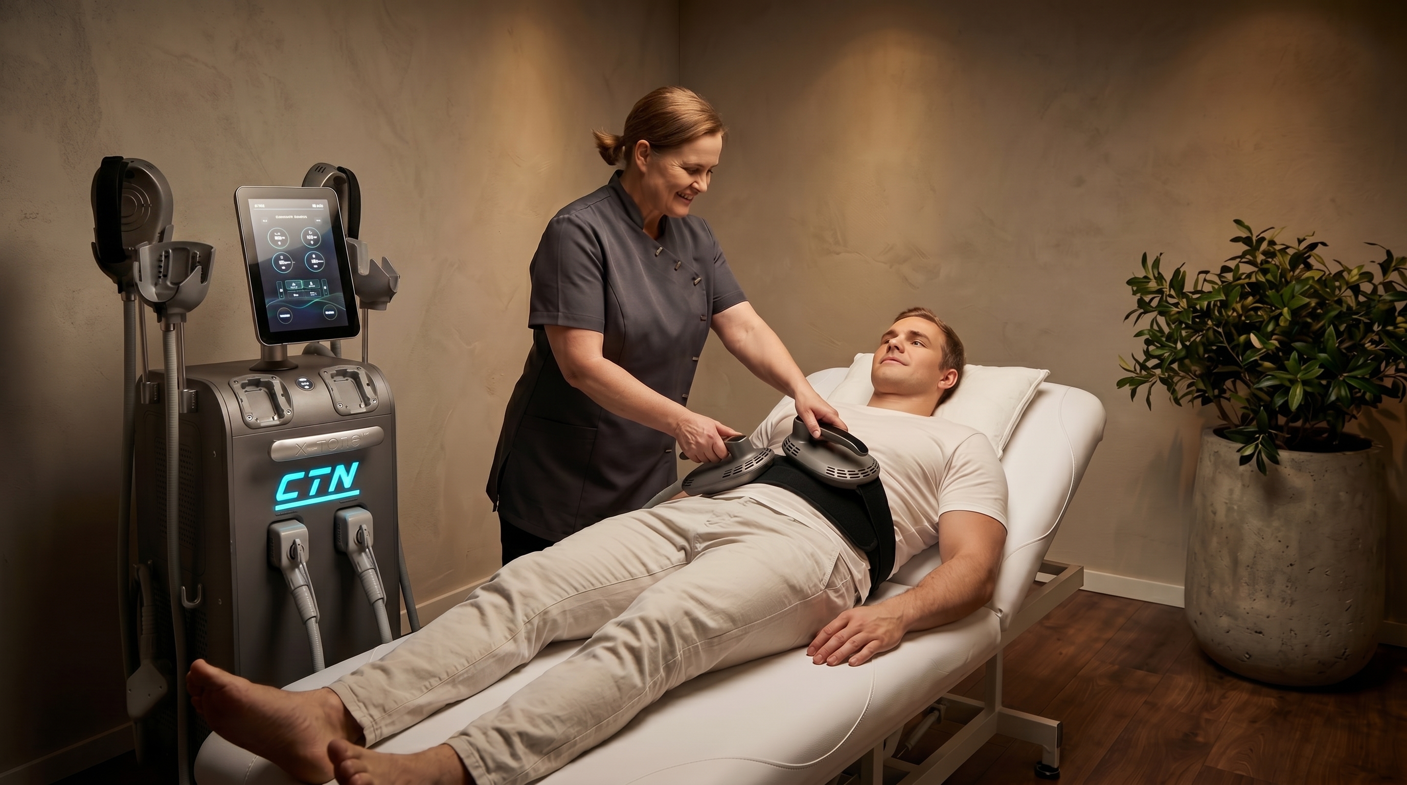 Magnetic muscle stimulation session at RNR Lounge