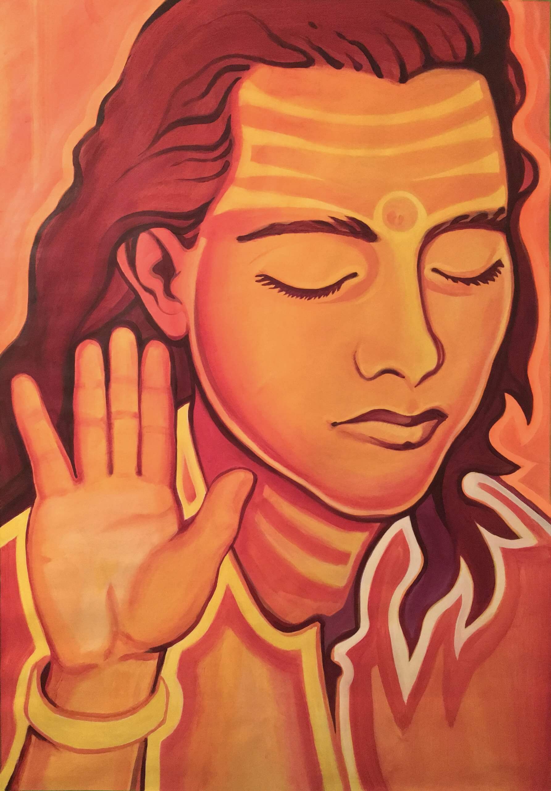 Painting of Babaji’s Blessing -Painted by Markus Rayr