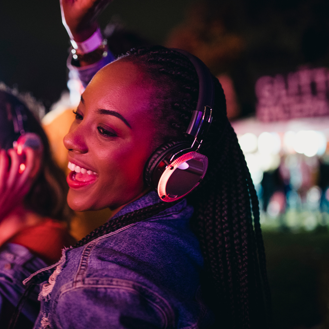 Silent disco at adults only night