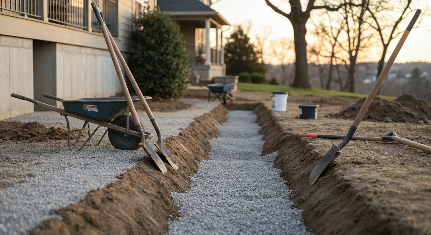 Drainage repair work