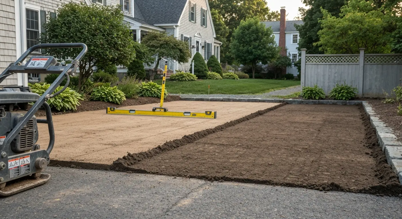 Driveway preparation and base grading