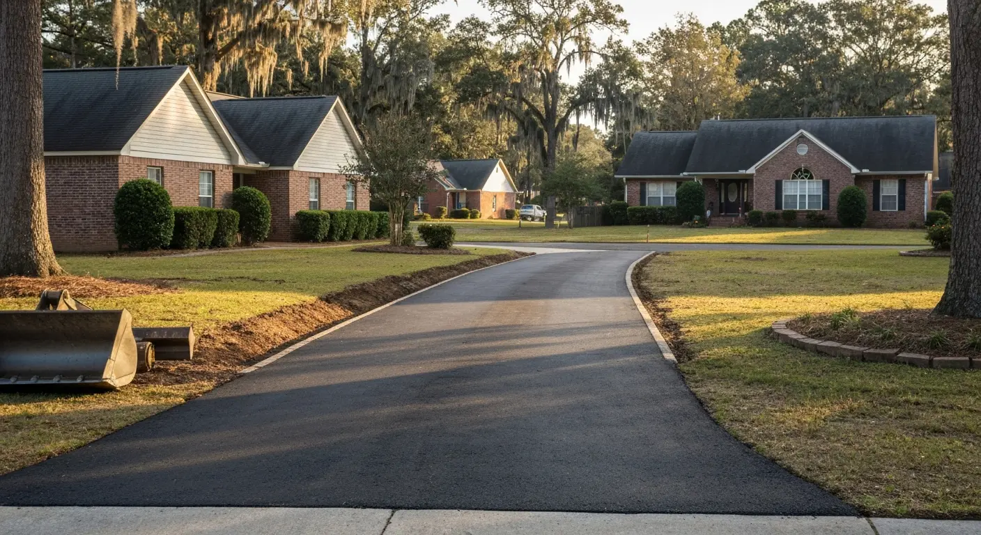 Site grading and driveway work