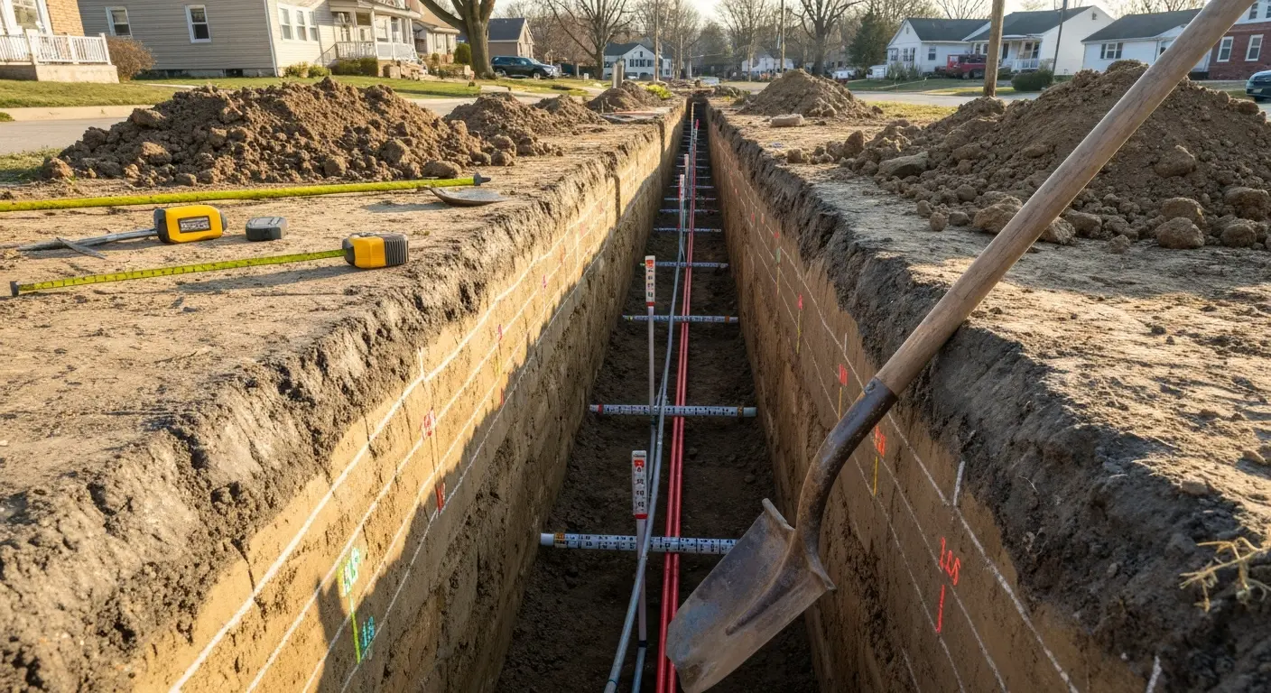 Utility trench installation