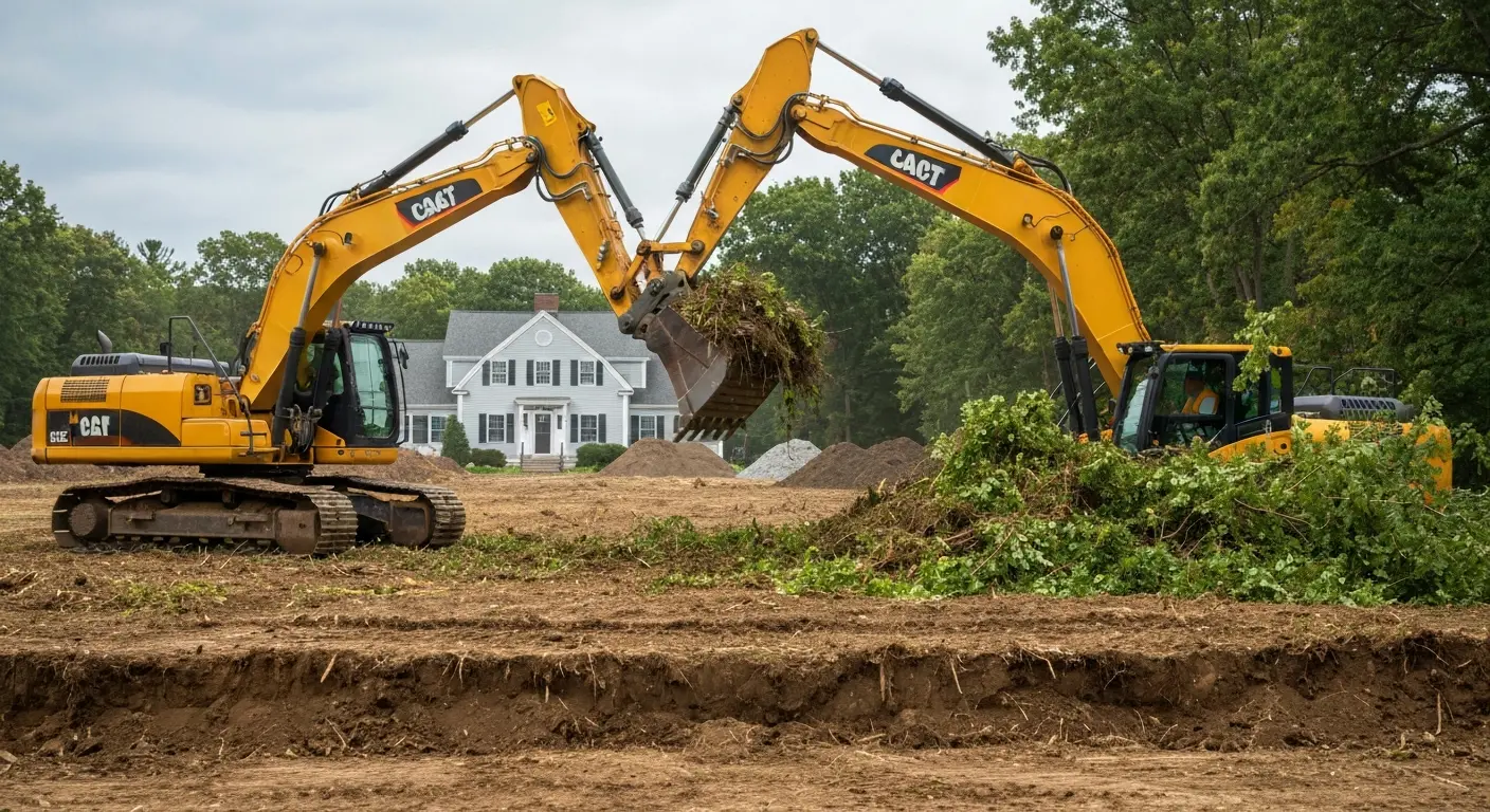 Land clearing and excavation in Watertown