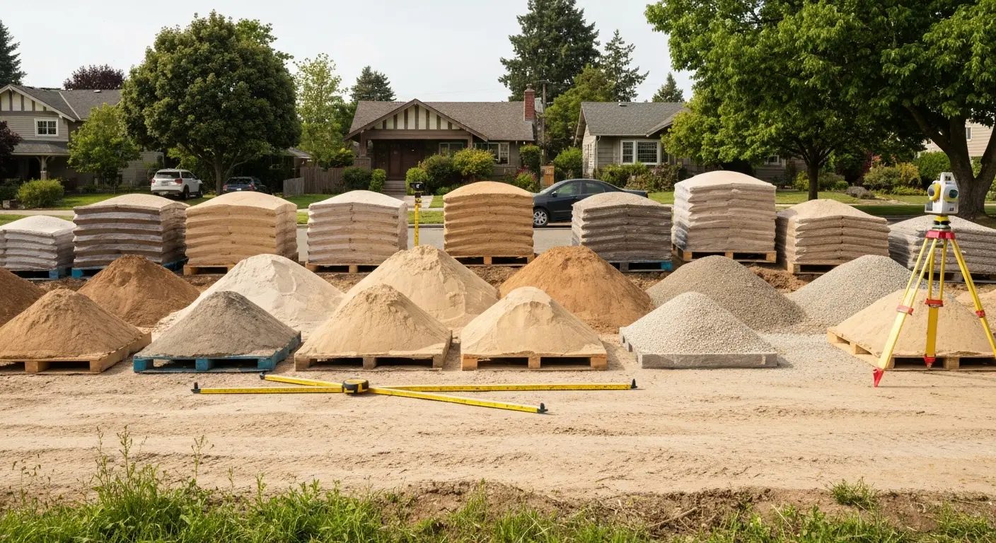 Material stockpile on property