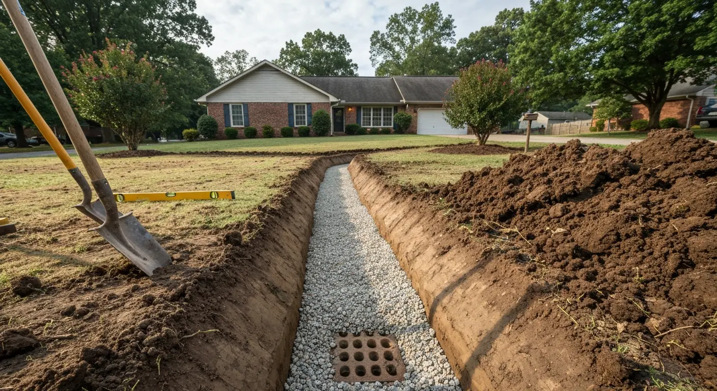Surface drainage installation