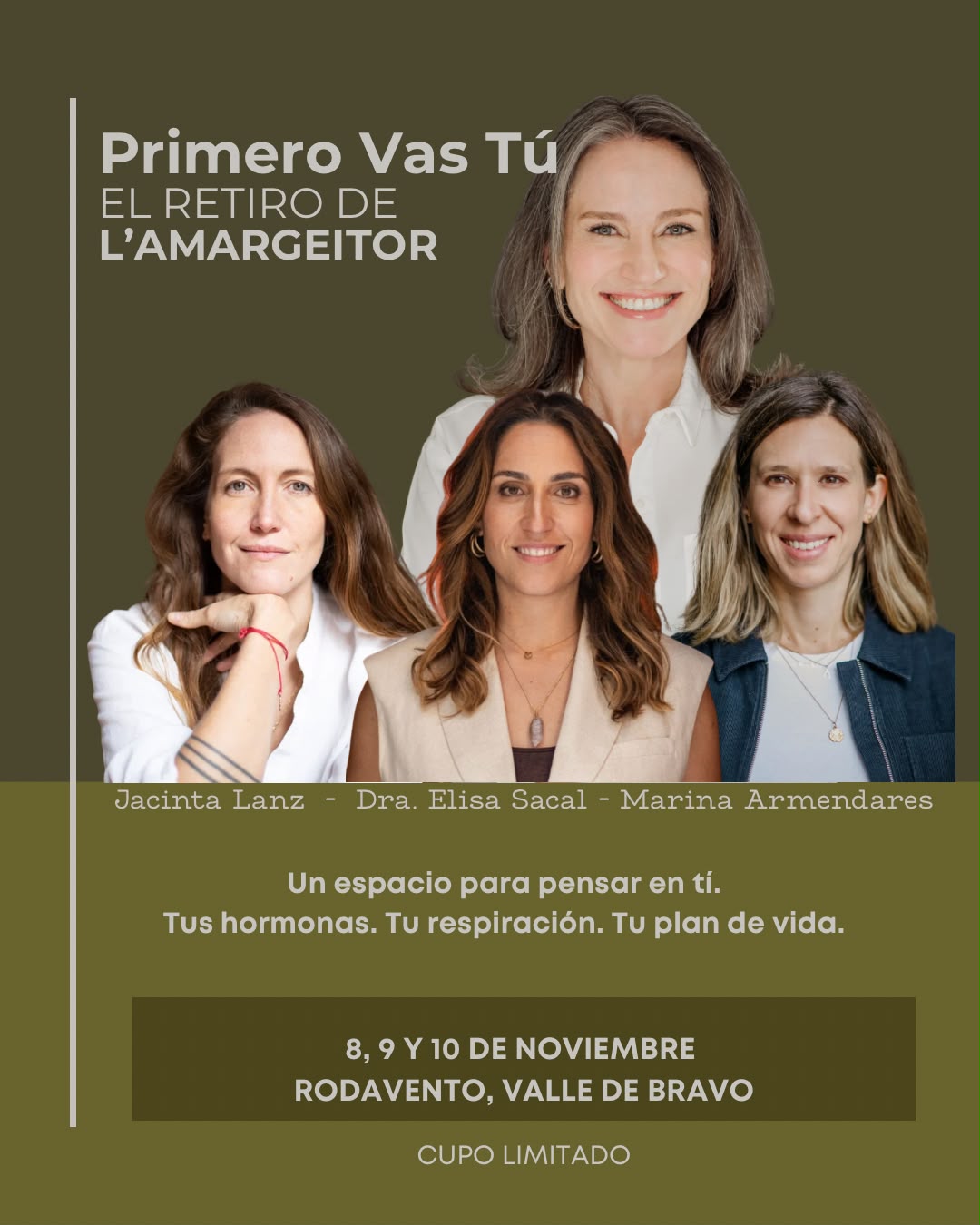 Flyer retiro Primero vas tú
