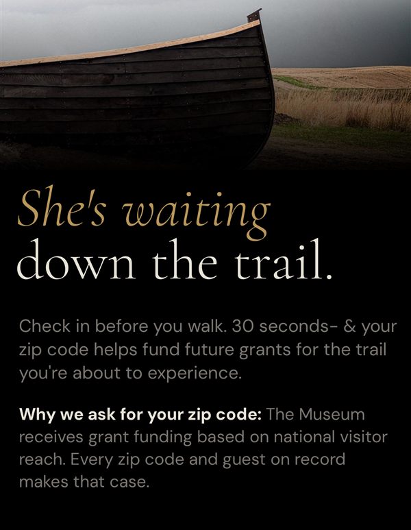 Museum trail check-in page on a phone