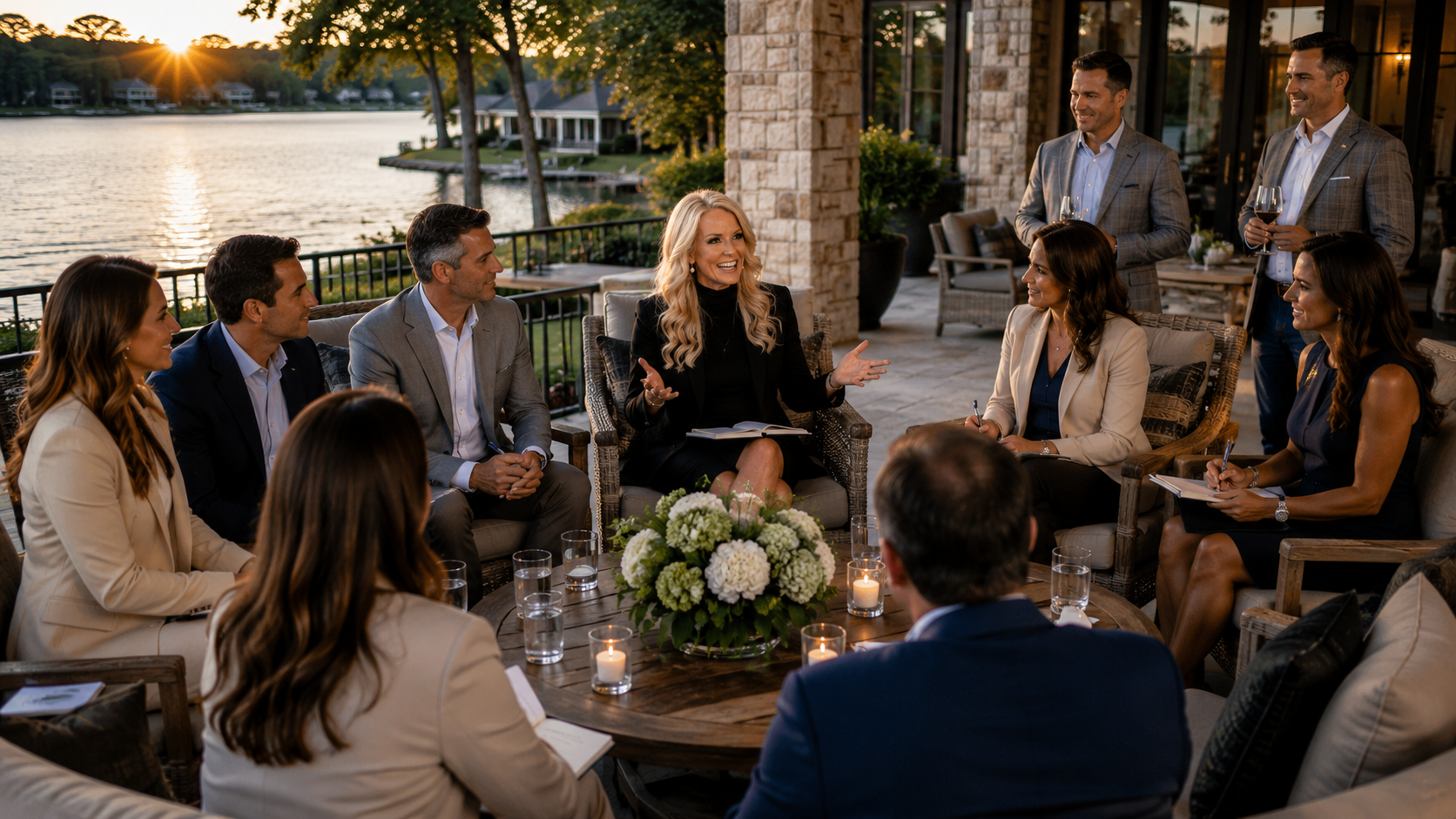 Luxury private lakeside estate for Luxe Tribe Mastermind on the Lake