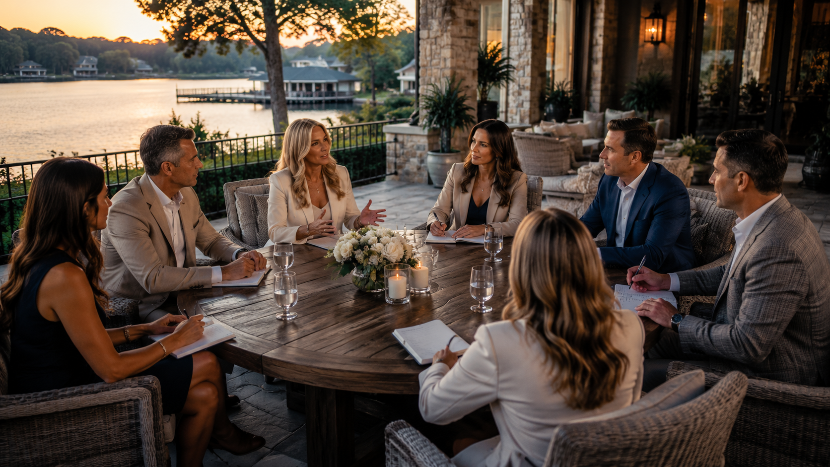 Mastermind roundtable discussion with luxury travel advisors collaborating