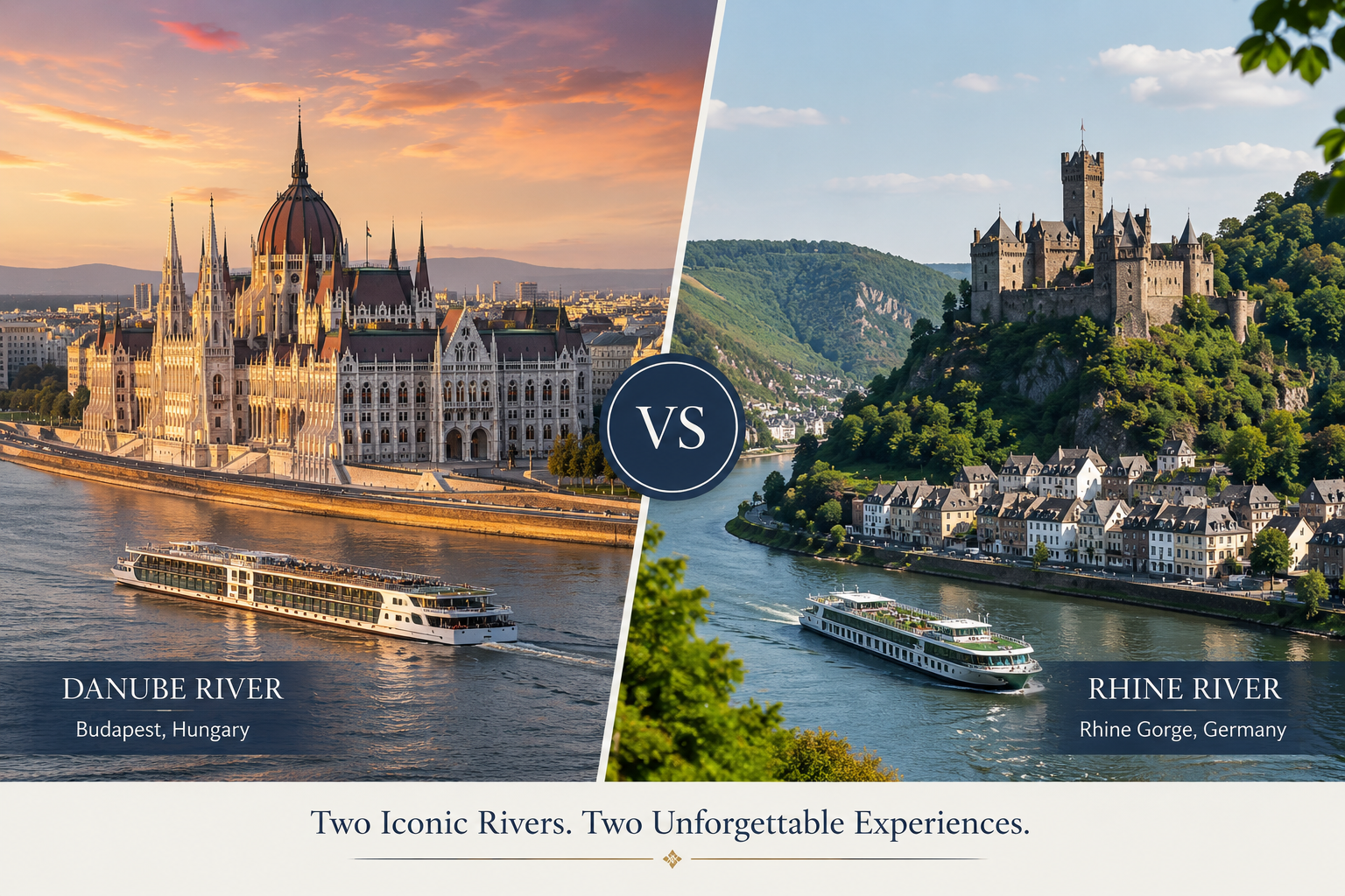 Danube River and Rhine River comparison for luxury European river cruises.