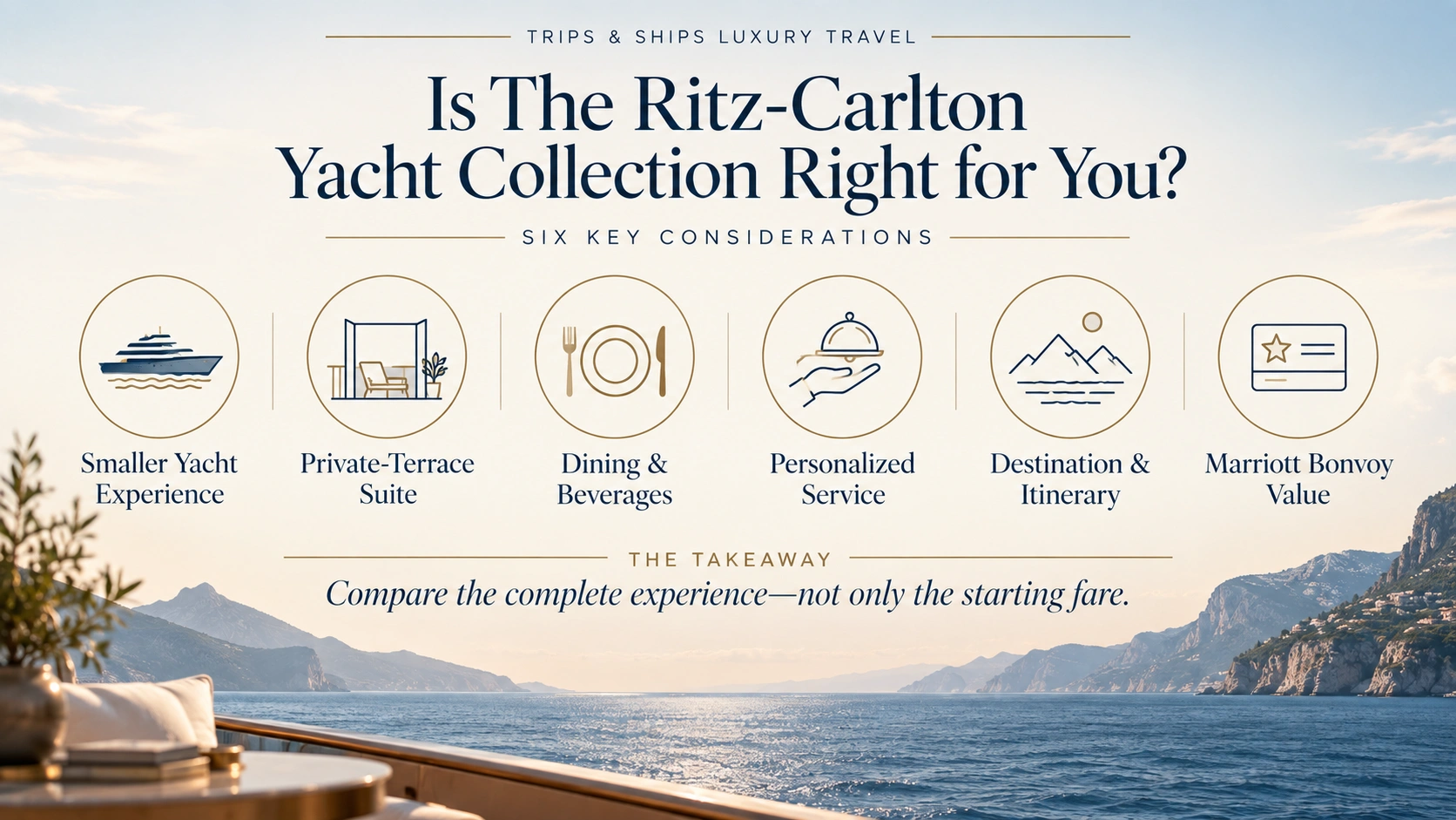 Six considerations for deciding if The Ritz-Carlton Yacht Collection is right