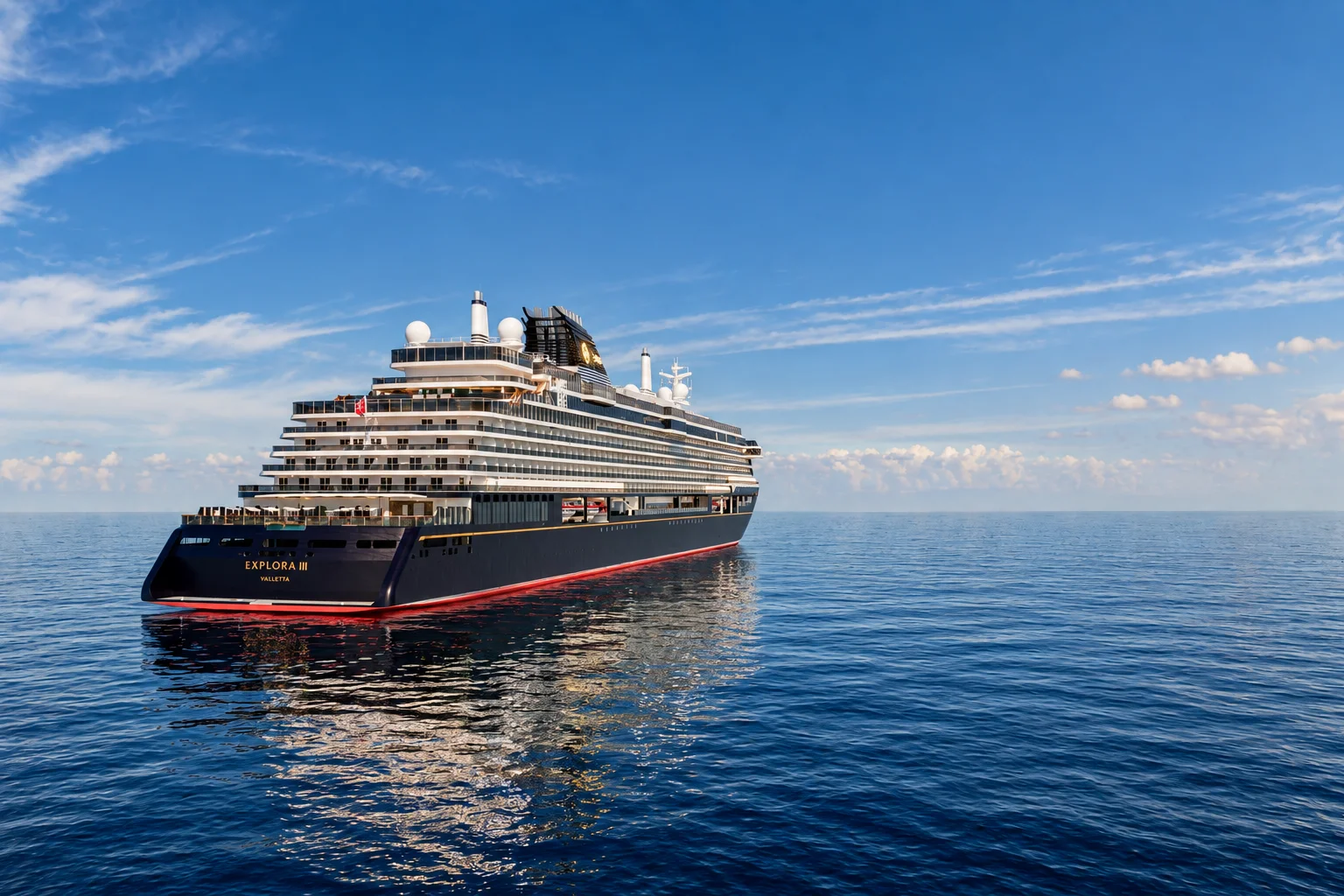 EXPLORA III luxury cruise ship sailing at sea