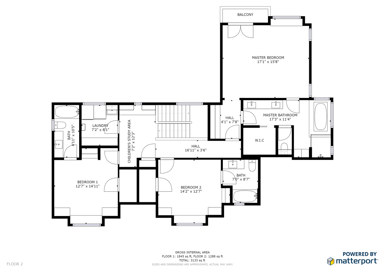3D floor plan view of a property
