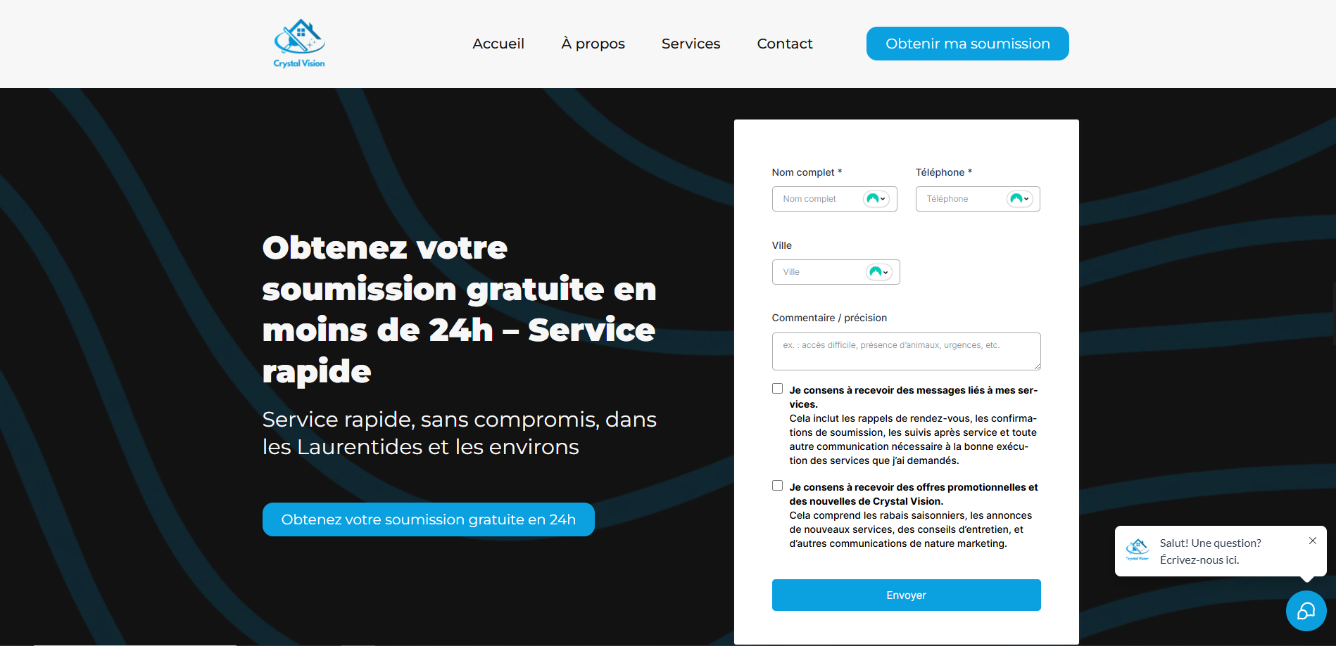 Crystal Vision - Site web