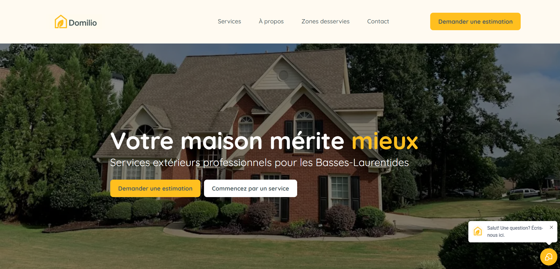 Domilio - Site web