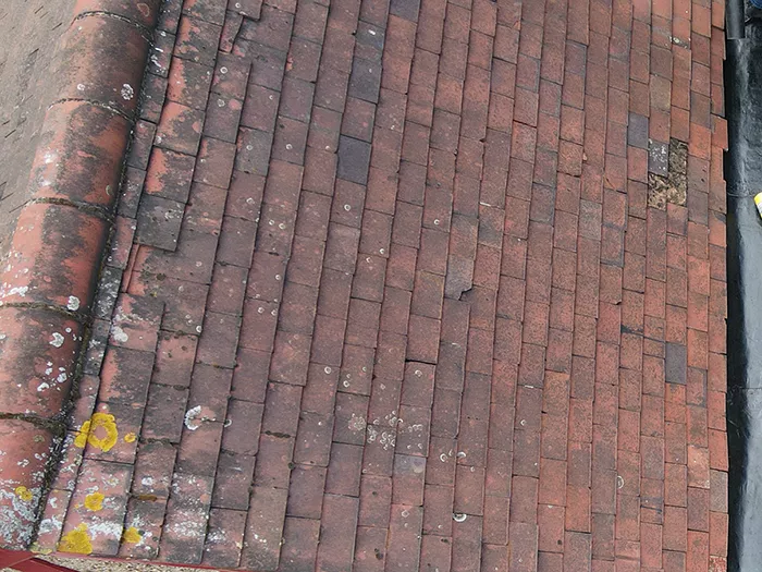 Drone roofing inspection photo