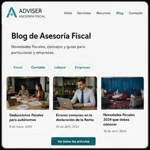 Blog article layout