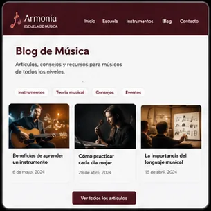 Blog article layout