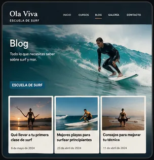 Blog article layout