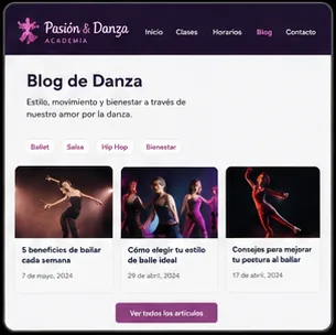 Blog article layout