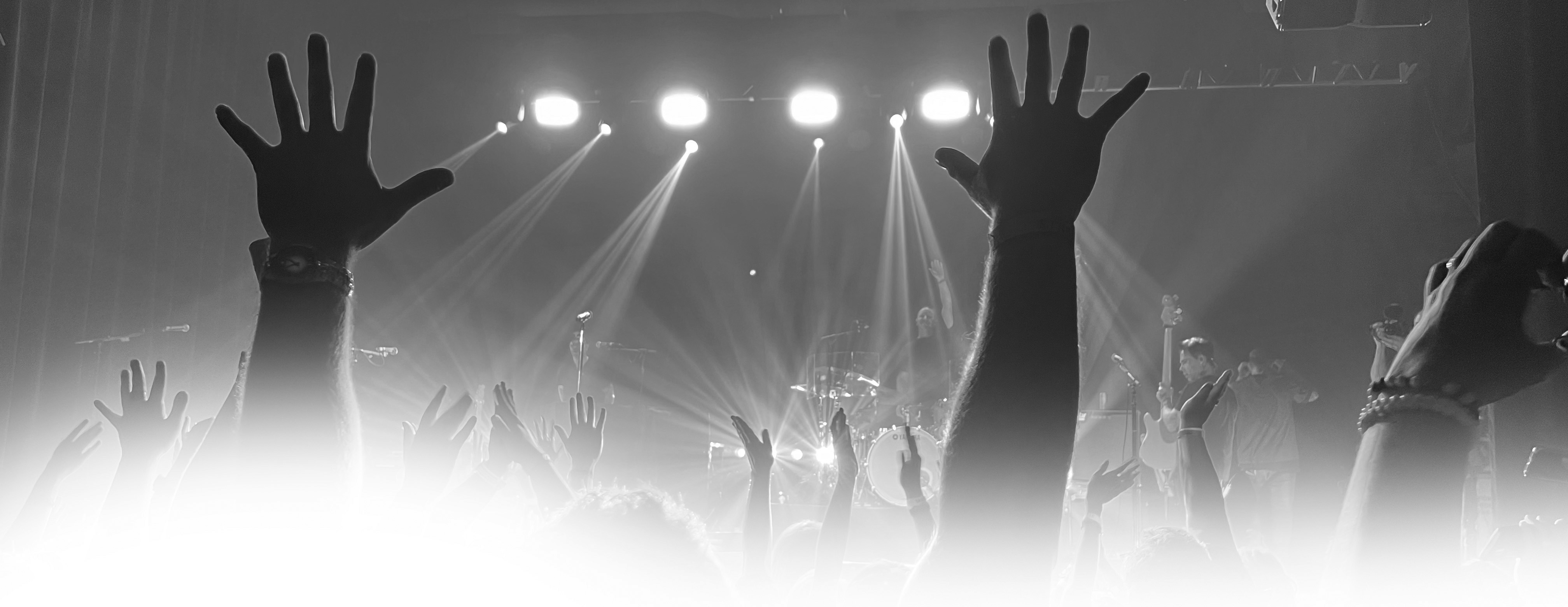 Hands in the air at a concert