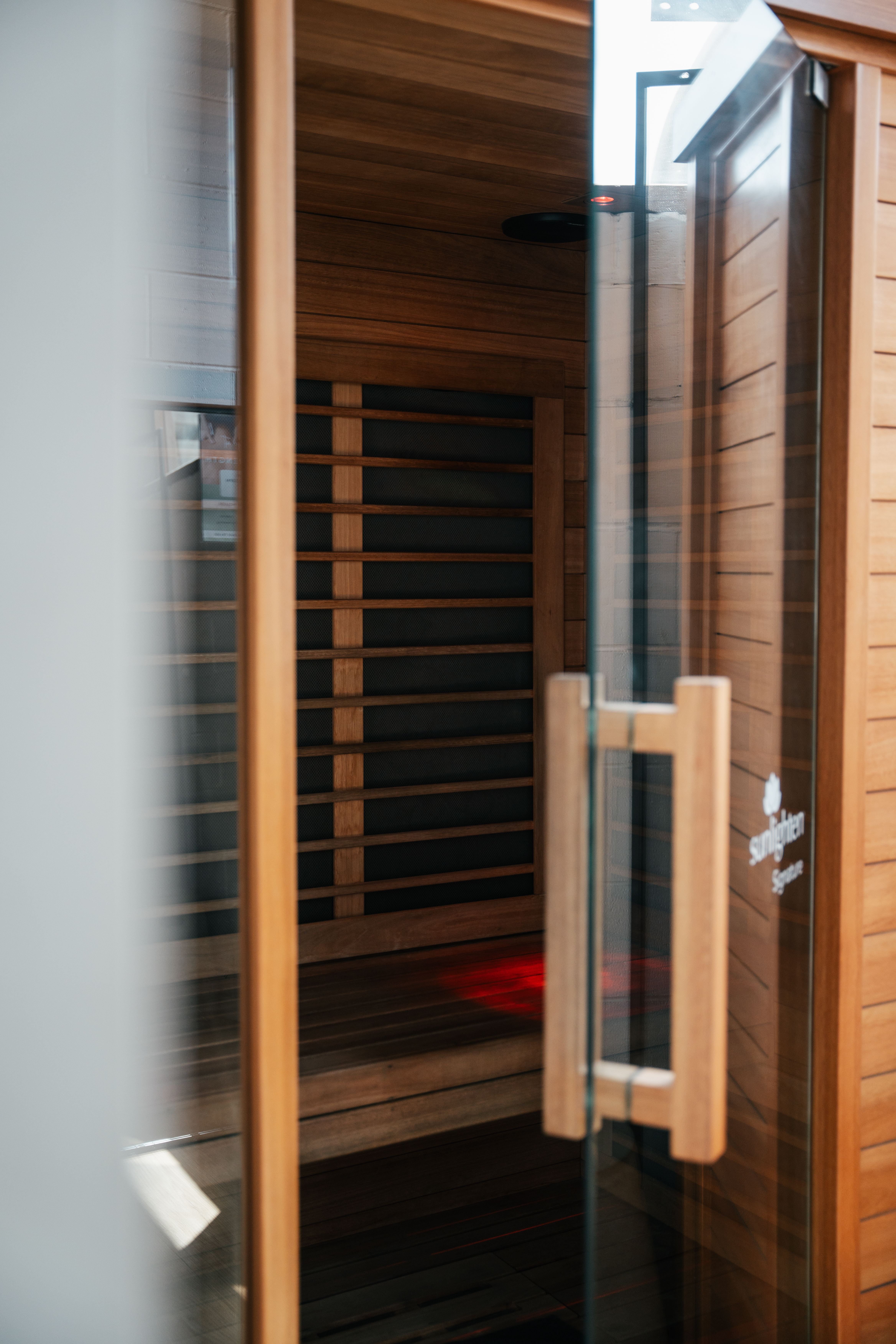 Infrared sauna at Salt Strength