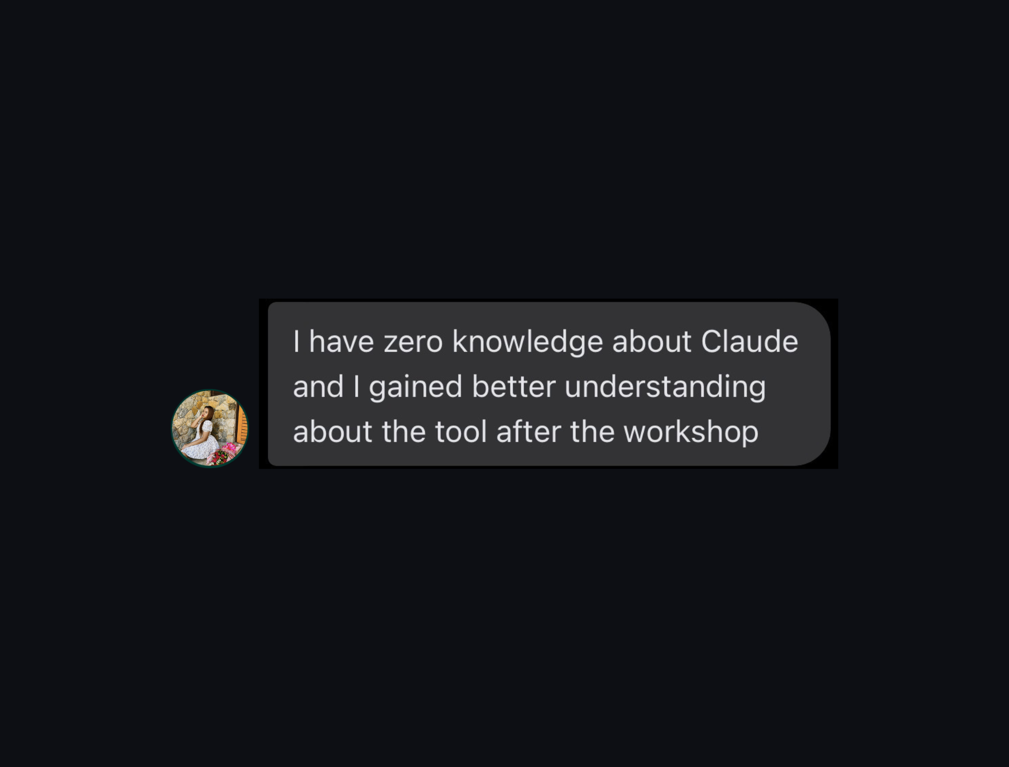 Workshop testimonial