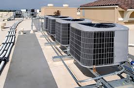 pic of a HVAC unit on the roof of a business