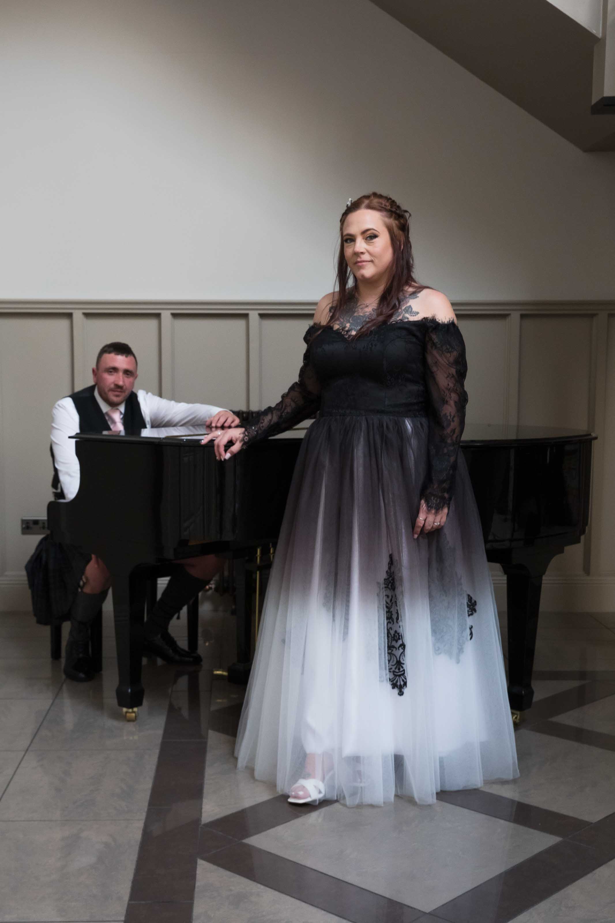 Couple during wedding reception in Ayrshire